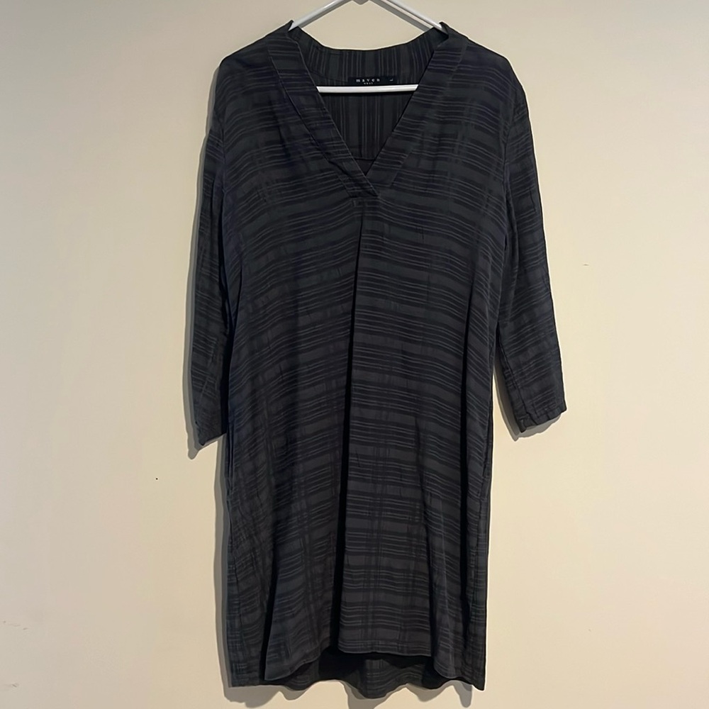 ♻️ Maven West Gray Plaid Dress
